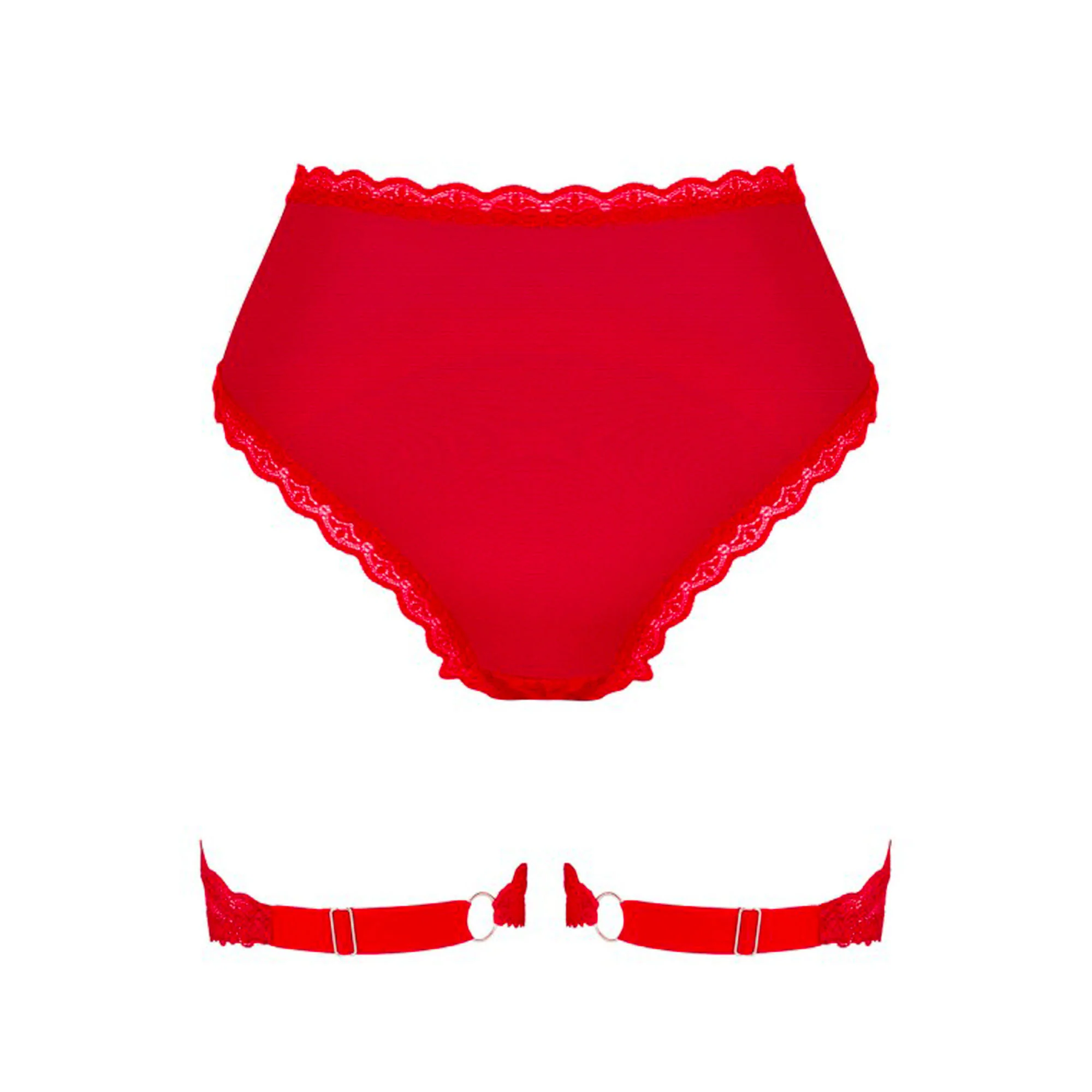 Culotte dentelle rouge porte-jarretelles Belovya Obsessive - Image 6